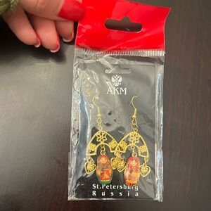 Brand New Cute Russian doll earrings